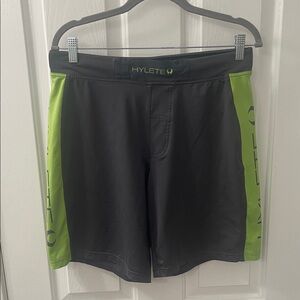 Hylete Black and Lime Green Performance Shorts
